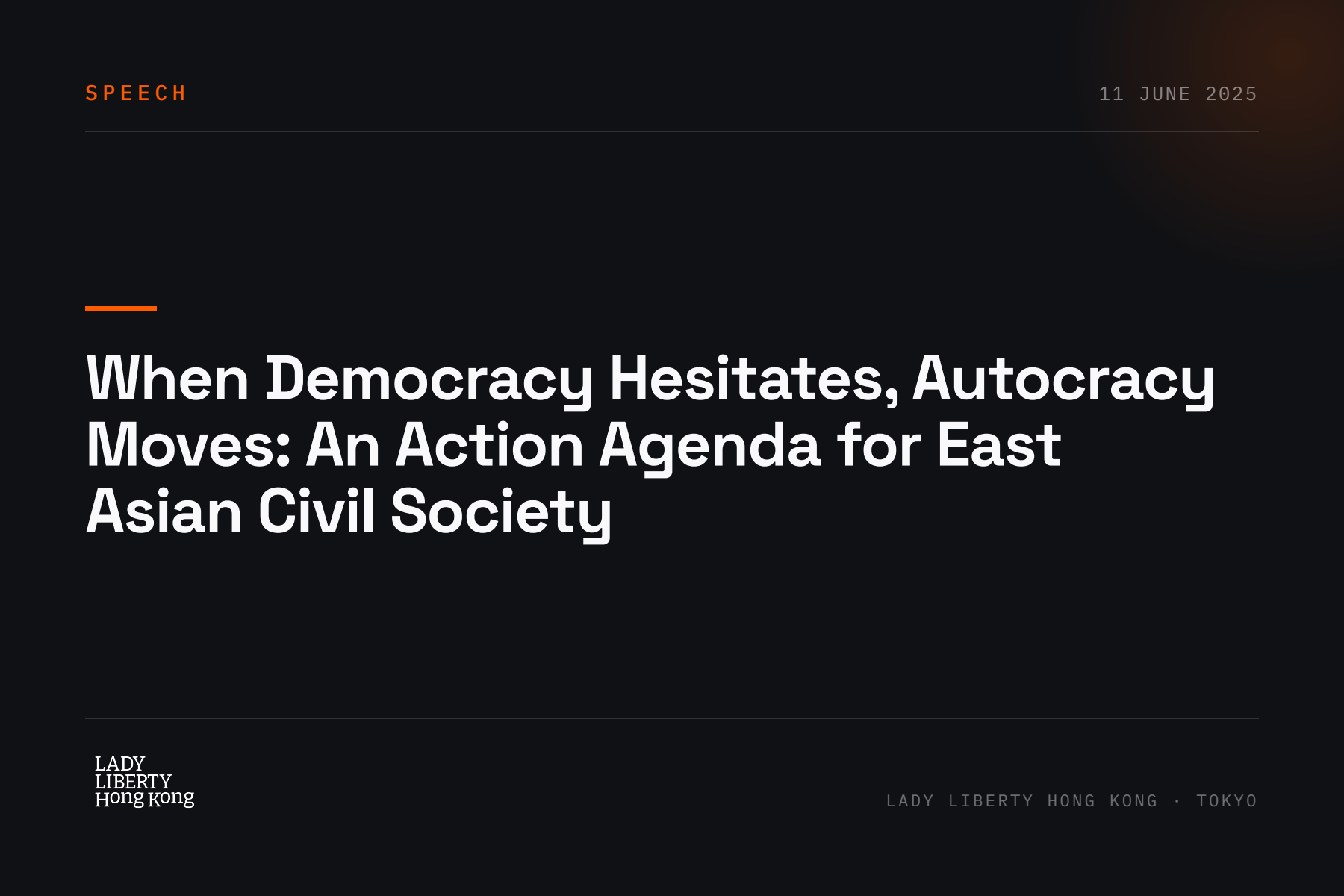 When Democracy Hesitates, Autocracy Moves: An Action Agenda for East Asian Civil Society