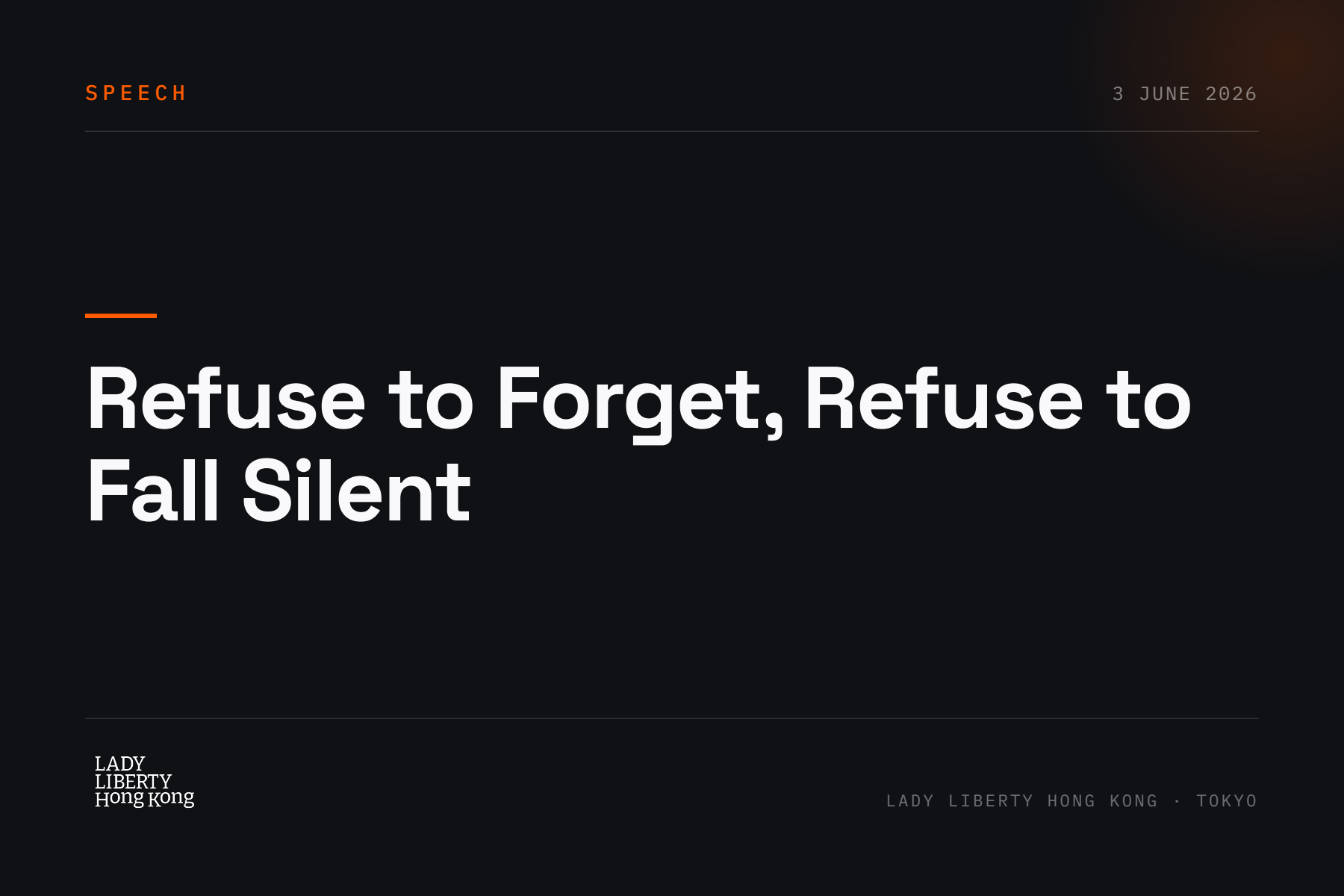 Refuse to Forget, Refuse to Fall Silent