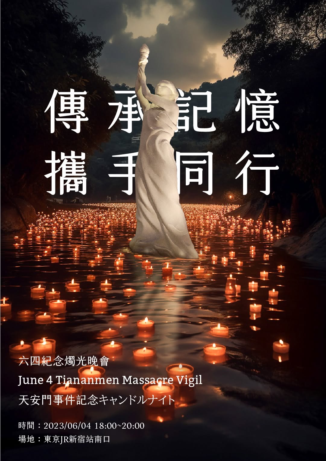 June 4 Tiananmen Massacre Vigil — Shinjuku 2023 — 7 of 12